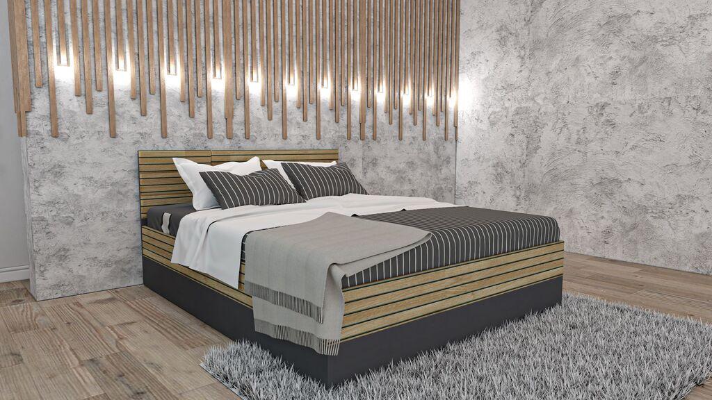 Мебел-Ви Лежај Поланд Црн