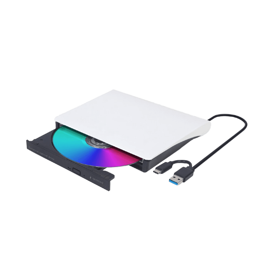 Gembird надворешен DVD RW USB + тип-C, USB 3.1 Gen1, DVD-USB-031-BW