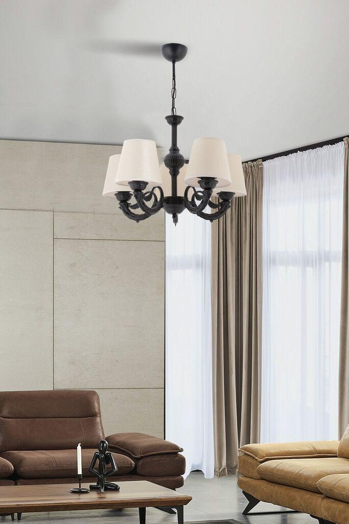 Лустер Opviq Fiona, 15x10x13cm, IP20, крем-црн