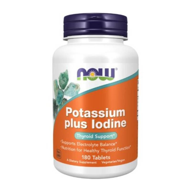 NOW Potasium plus iodine Таблети, 180