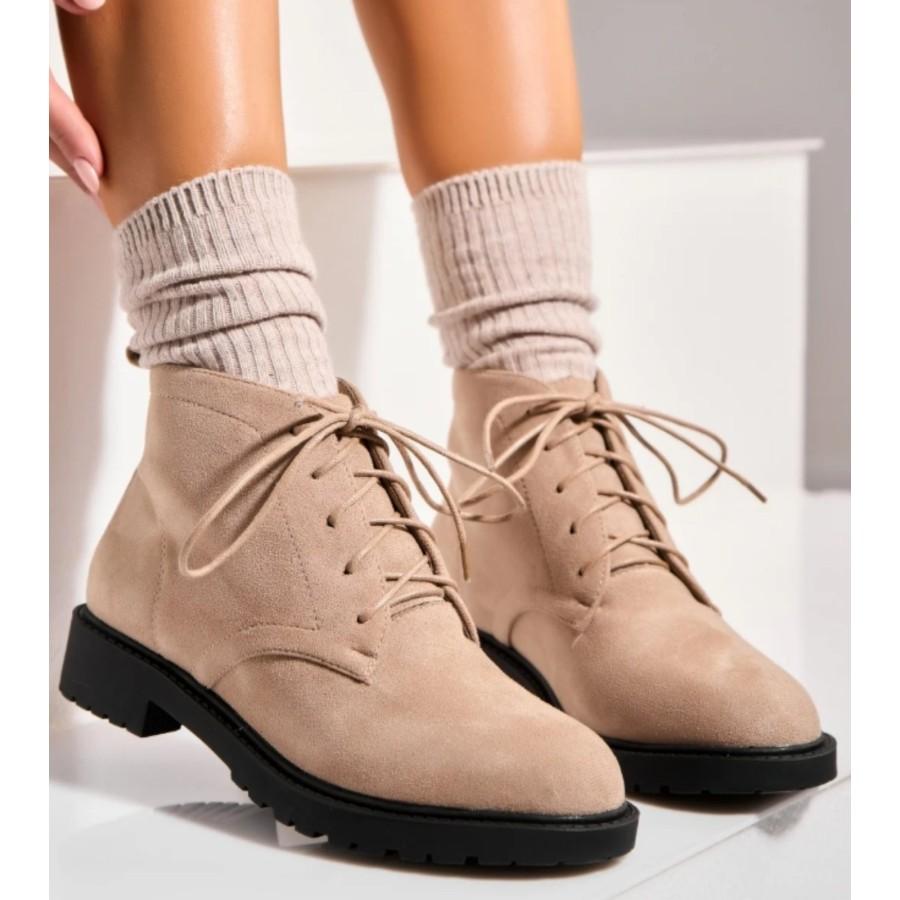 YES SHOES Женски чизми, крем