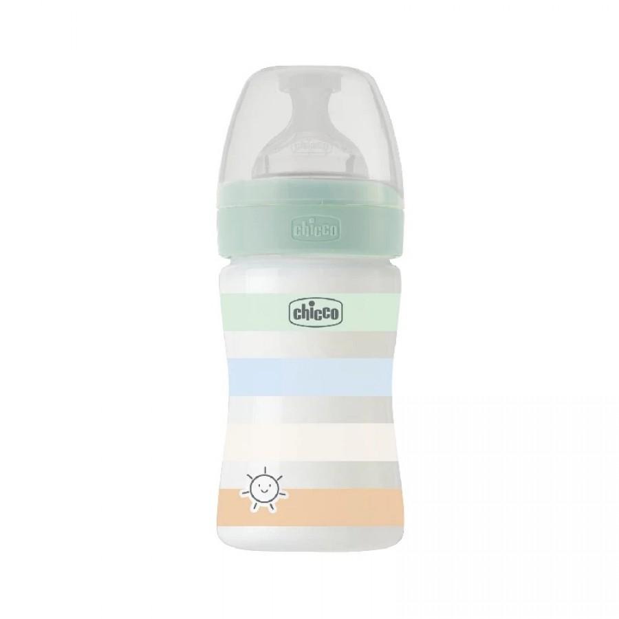 CHICCO Шише Well Being Пластично Сино 150Мл Силикон Цуцла