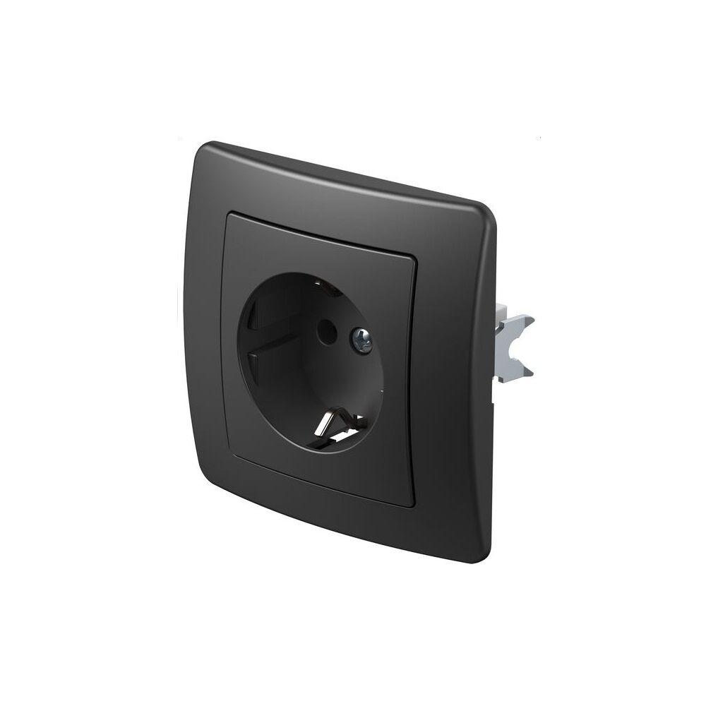 Tem Cates Приклучница шуко црна ECONOMIC TEM VE10NB