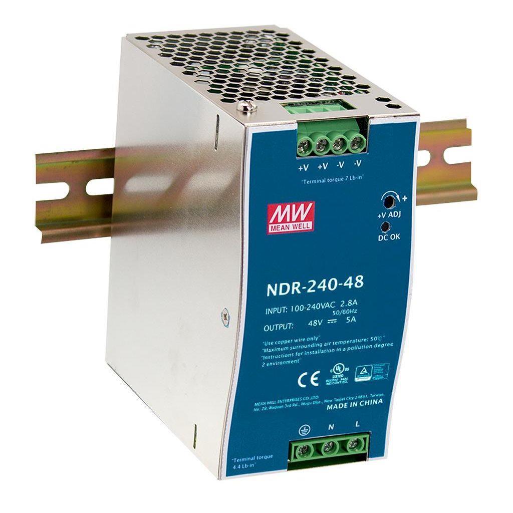 MeanWell DIN напојување 48V 5A 240W NDR-240-48