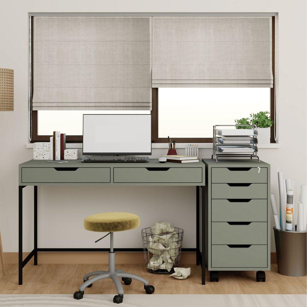 Биро Hanah Home 1600-77, 160x73.8x60 см, маслинеста боја