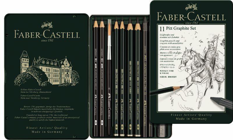 FABER CASTELL Комплет графитни моливи Pitt Grafit, Метална футрола