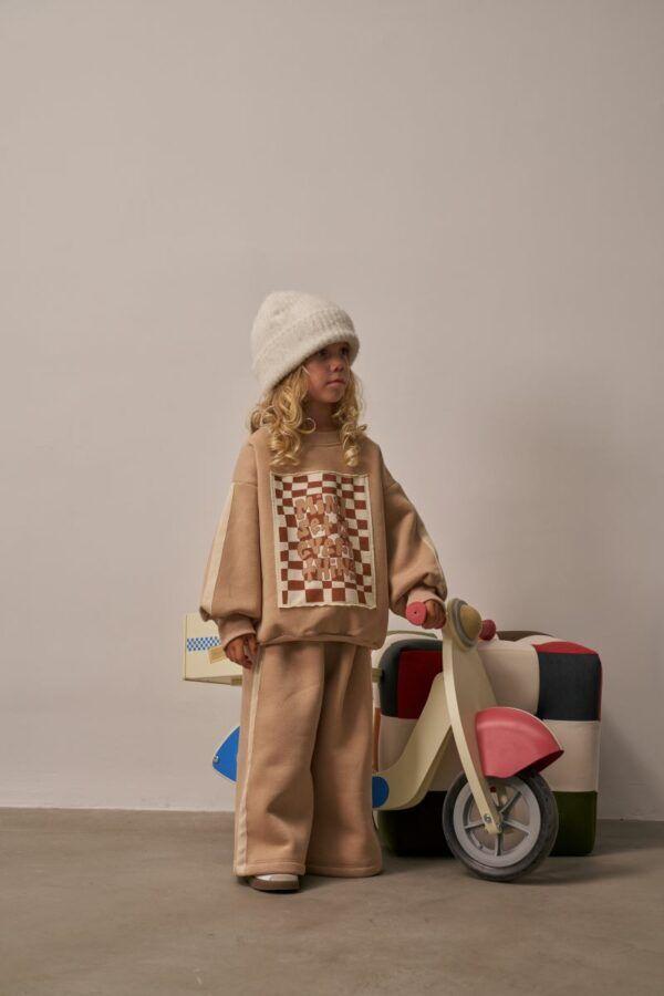 ELO Комплет тренерки принтани Cream cozy 5-6г