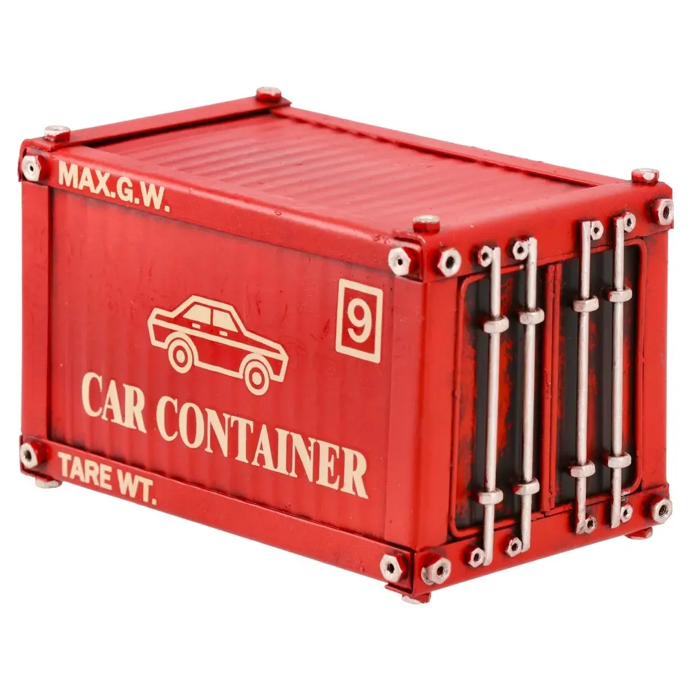 Метален контејнер за играчки Takk Lanard Oldtimer, црвено