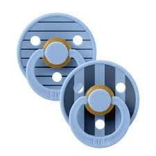 BIBS SKY BLUE MIX ROUND Латех цуцла лажливка 2 (6-18 месеци), 2 цуцли