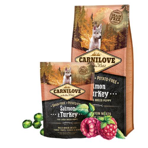 CARNILOVE Куче Лосос и Мисирка Ларџ Puppy 1кг.