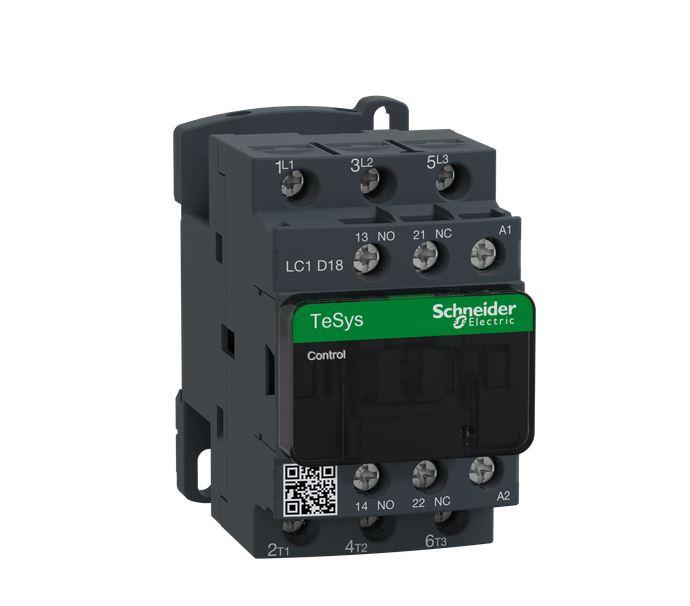 Schnaider Контактор 3П 18A 1НО+1НЦ 24V AC LC1D18B5 Шнајдер