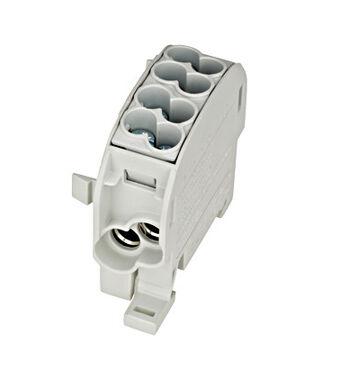 Alfa Electric Приклучна клема еднополна, 4x25mm², сива – TERM-GREY-4x25