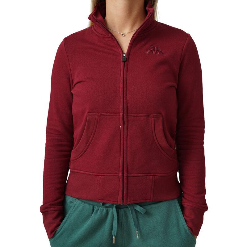 Женски дуксер Kappa со лого на Zoe, Бордо