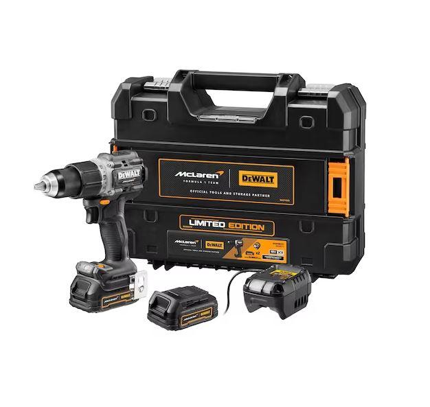 Dewalt Вибрациона дупчалка-одвртувач 18V 90Nm 2×Powerstack McLaren F1 DCD85ME2GT-LN