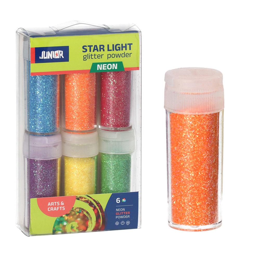 JUNIOR Декорации, Светки, Неон, 1/6, Star light, 137881, Микс