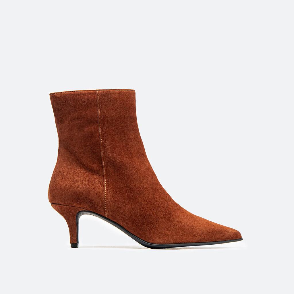 GRAFITI Кожни кратки чизми ALISON COGNAC VELOUR