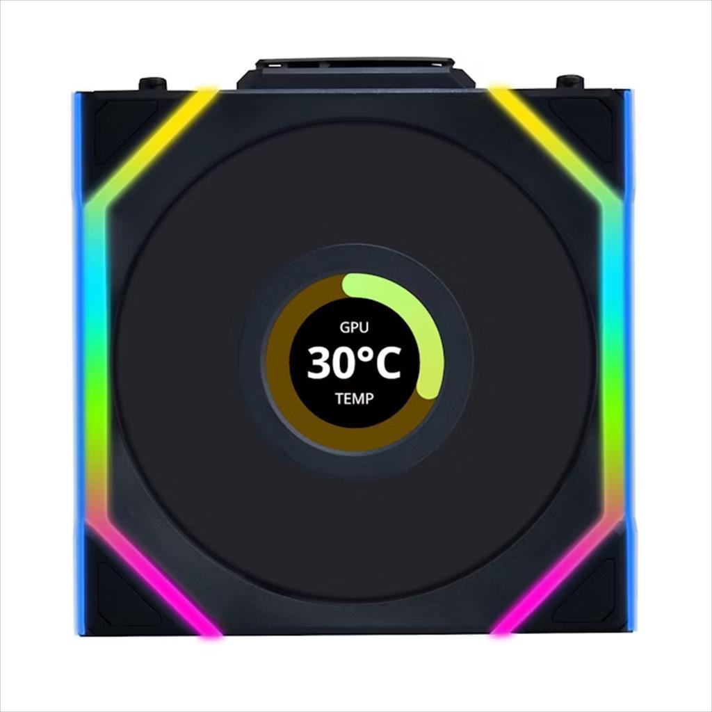 Lian Li Кулер Case Fan 120Mm Uni Fan Sl Wireless Lcd 120 Reverse Blade A-Rgb Pwm, Black, 12Rsllcd1W1B