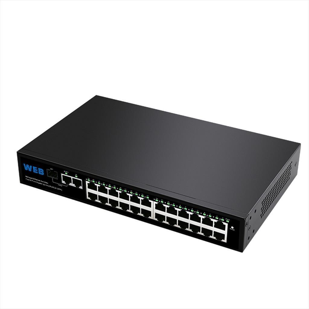 Diewu Technology Свич Со Web Менаџмент 24-Port 10/100 + 2 10/100/1000 + 1Xsfp Txe050