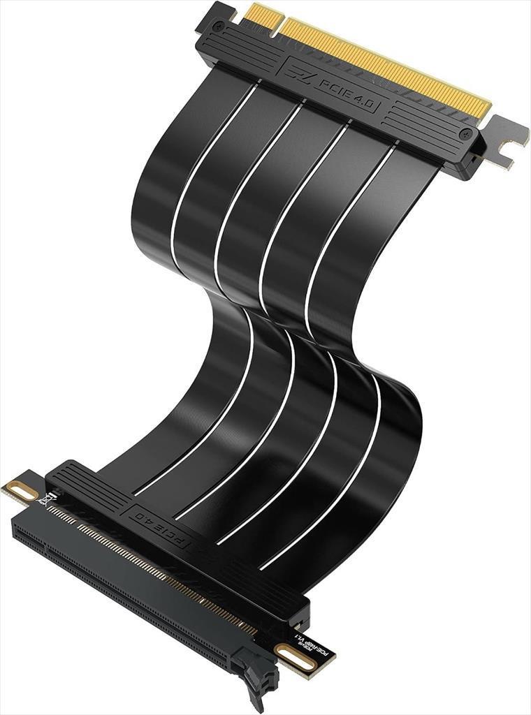 Ezdiy-Fab Кабел Riser High Speed Pcie X16 M To Pcie X16 F 200Mm Gen 4.0, Straight, Црн