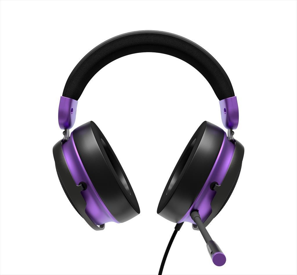 Dark Project Слушалки Жичани, Gaming-Headset Sono W/Mic, 53Mm Neodymium Driver, 1X3.5Mm, Црно/Виолетови