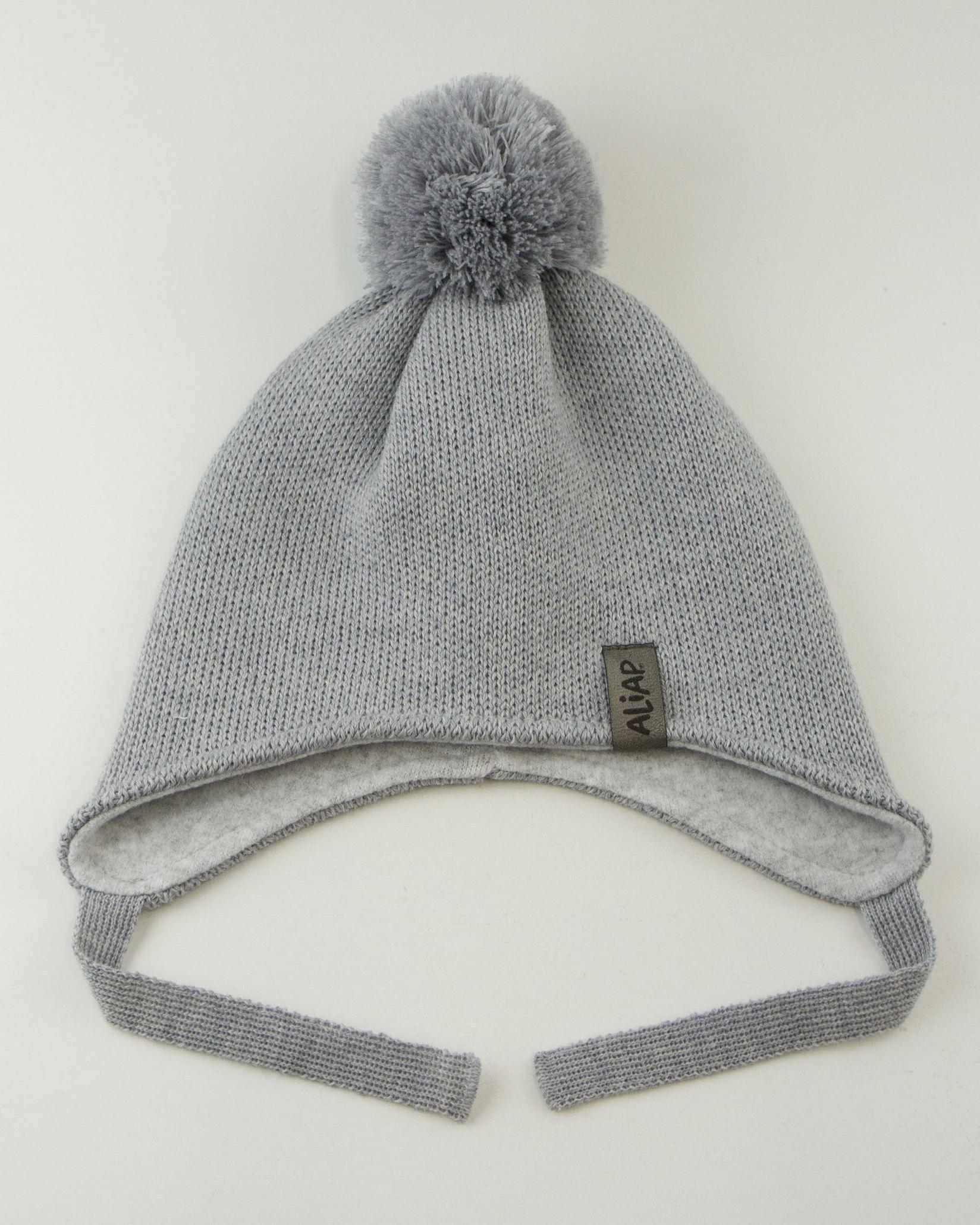 Aliap Капче Trapper 100% мерино волна - сиво - 1-2г
