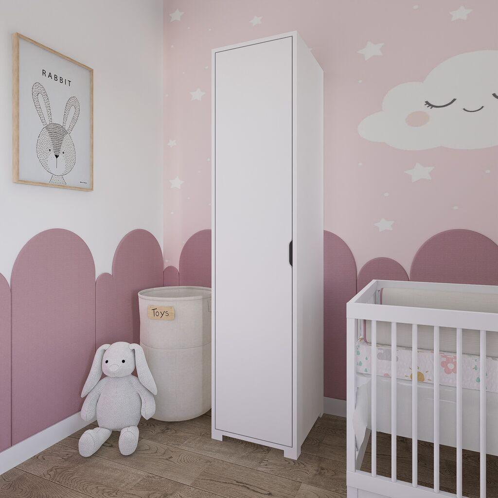 Гардеробер Hanah Home Duru 1600-042, 40x183x 45-53 см, бел