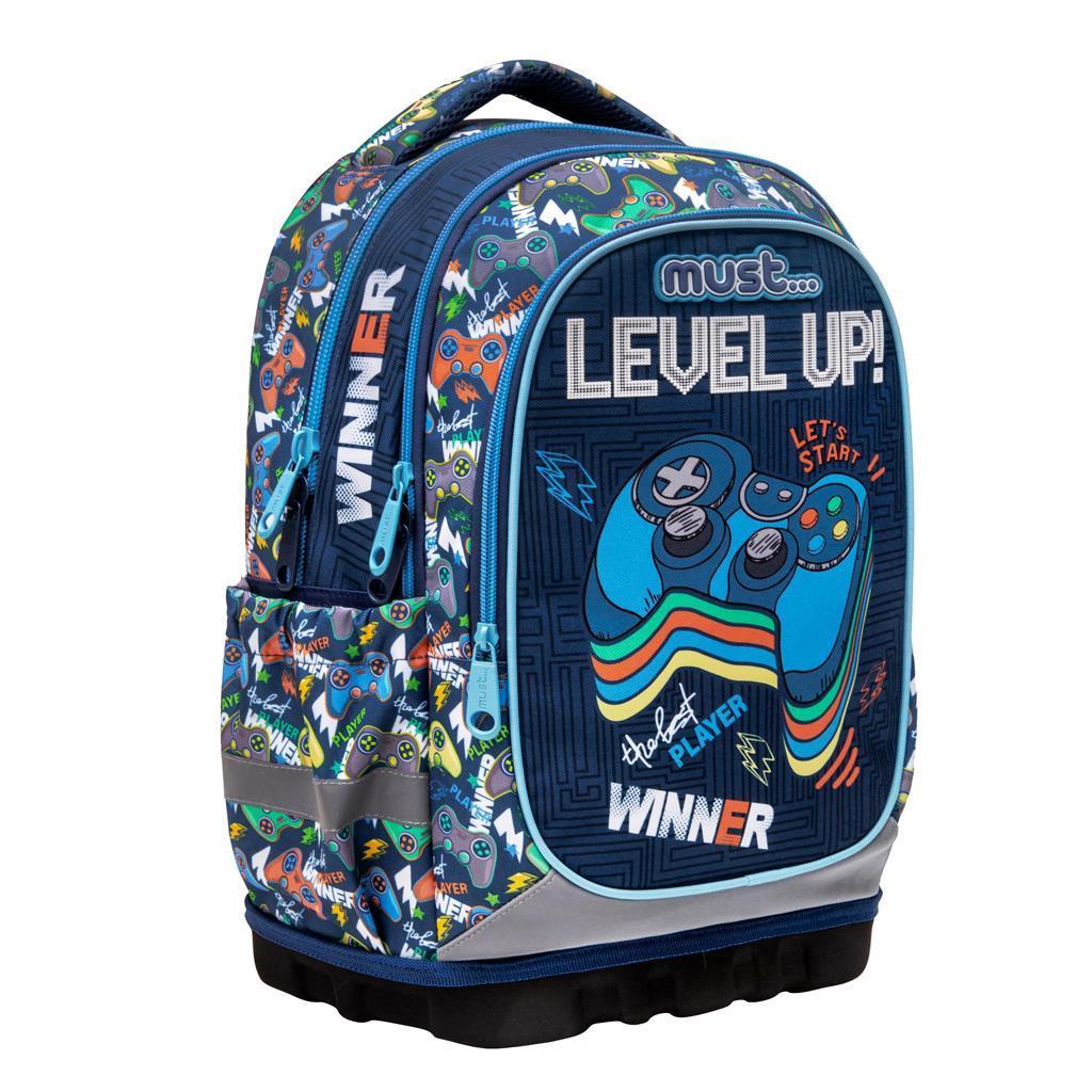 MUST Ранец, 3 Патенти, Level up, Unique, 000585192, 28*42*15цм