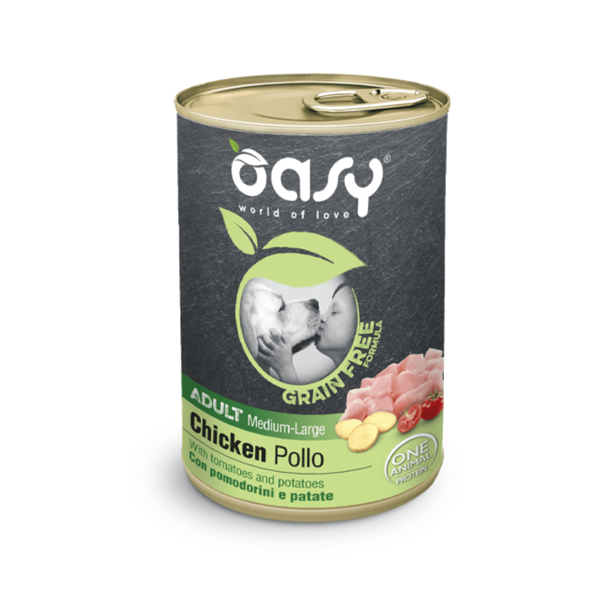 Oasy Парчиња Пилешко Месо И Зеленчук (Влажна Храна За Куче Без Житарки)