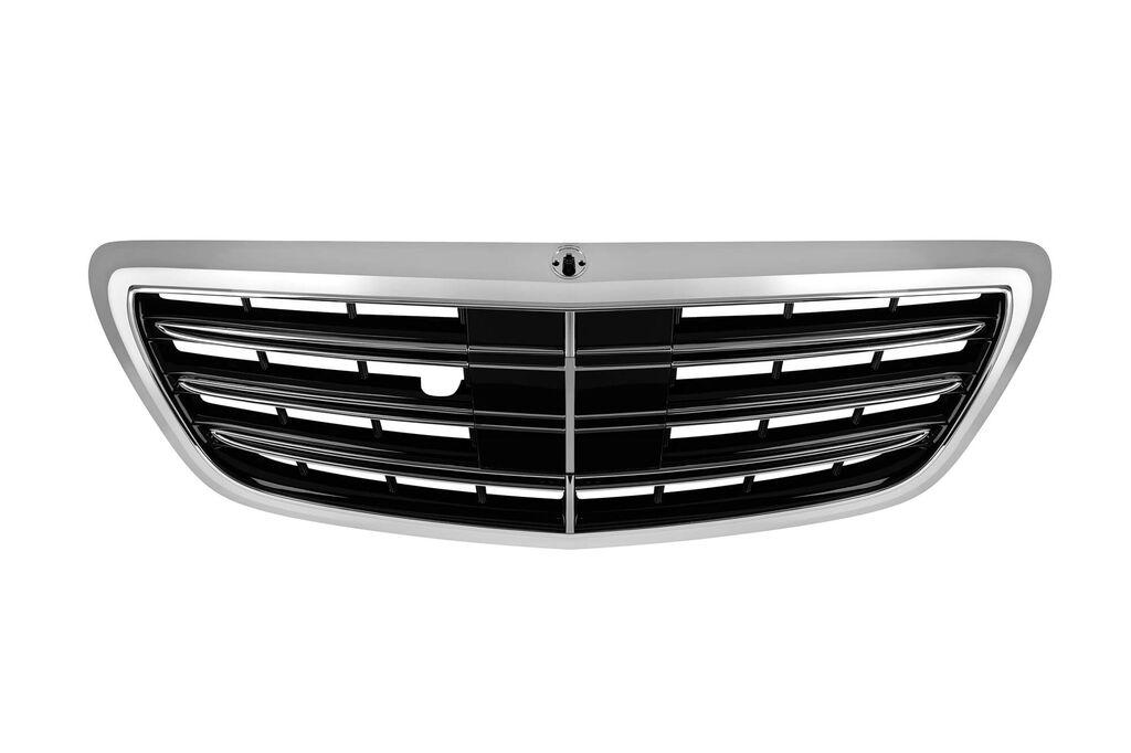 AUTOLUX Хром/црна решетка тип AMG за Mercedes S класа W222 2013-2020 за моделот со Distronic и Night Vision