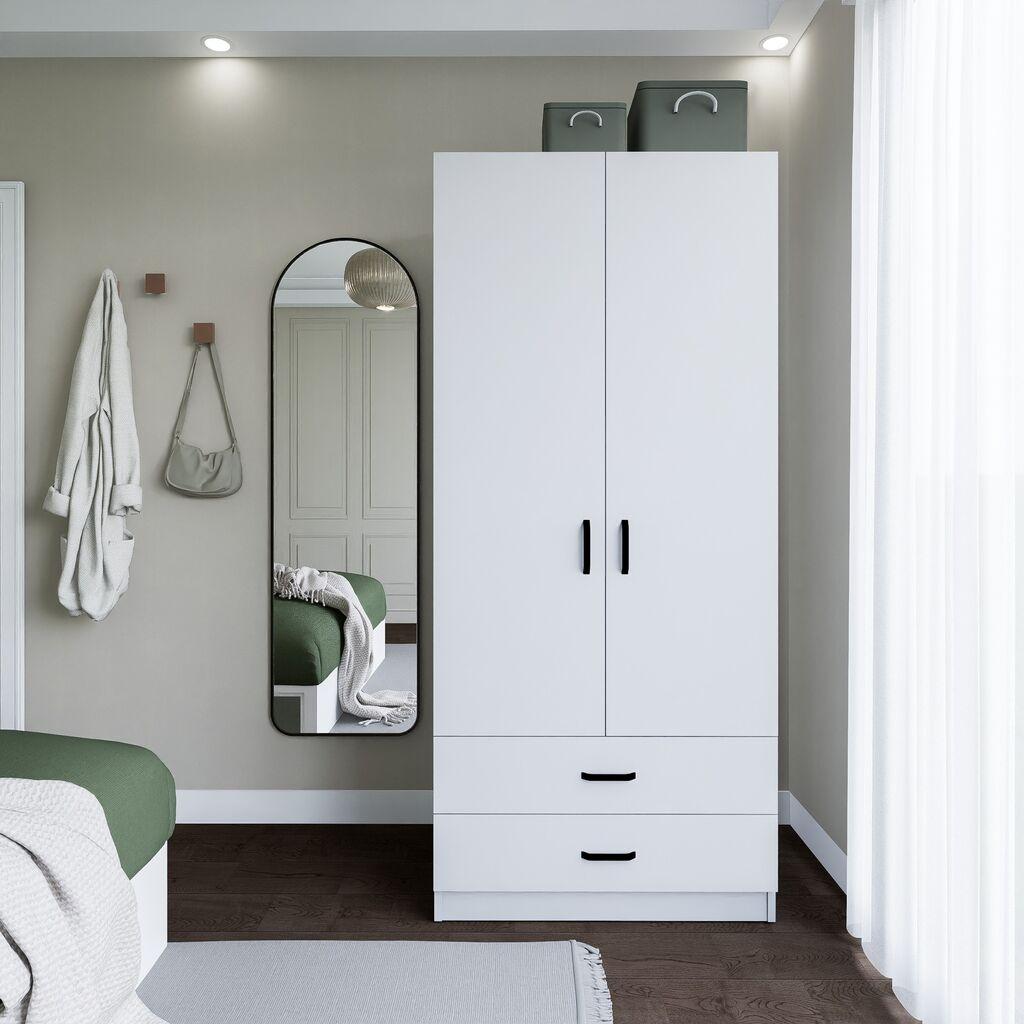 Гардеробер Ханах Хоум Јаман 1600-042, 80x182x47 см, бел