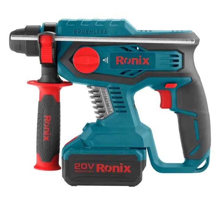 Ronix Аку комбинирана дупчалка-чекан, брашлес, 2x20V 2.2J со куфер 8910К