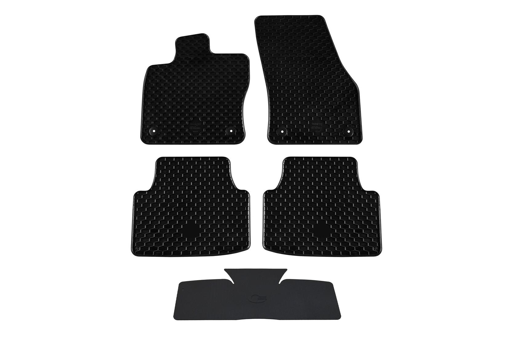 GUMARNY ZUBRI Гумени патосници за VW Golf Sportsvan 2014-2020 со Патосница за средината 5 дела црни