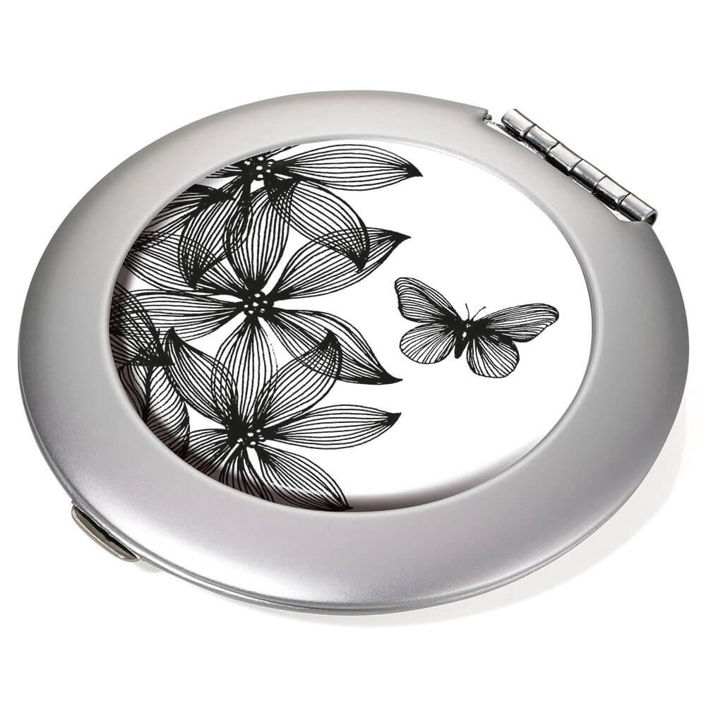 TROIKA Огледалце BLACK FLOWERS