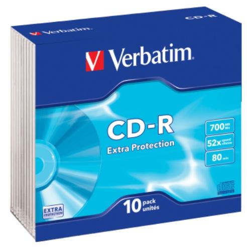 VERBATIM CD-R, 700MB/80min, 52x Speed, Во Кутија, 1/1, VER43415