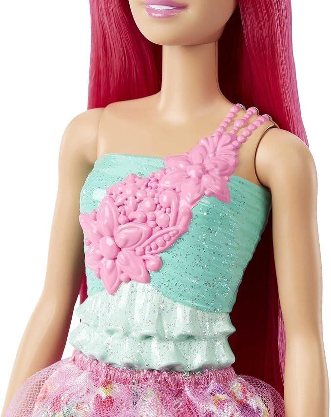 Barbie Кукла Dreamtopia Royal со Светкав Топ, Кралско Здолниште и Додатоци за Коса