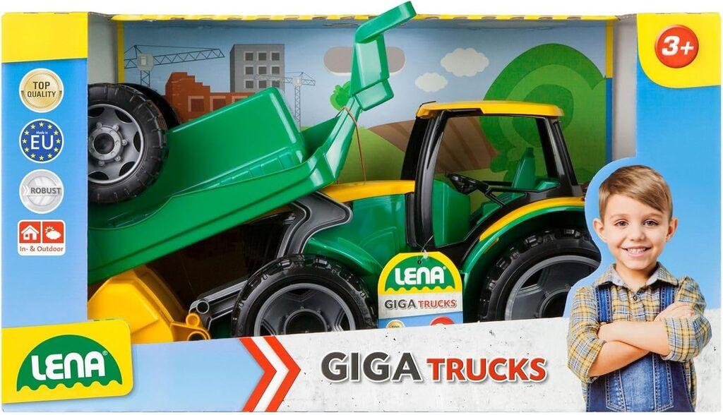 Lena Трактор GIGA TRUCKS 02123 со Лопата и Приколка