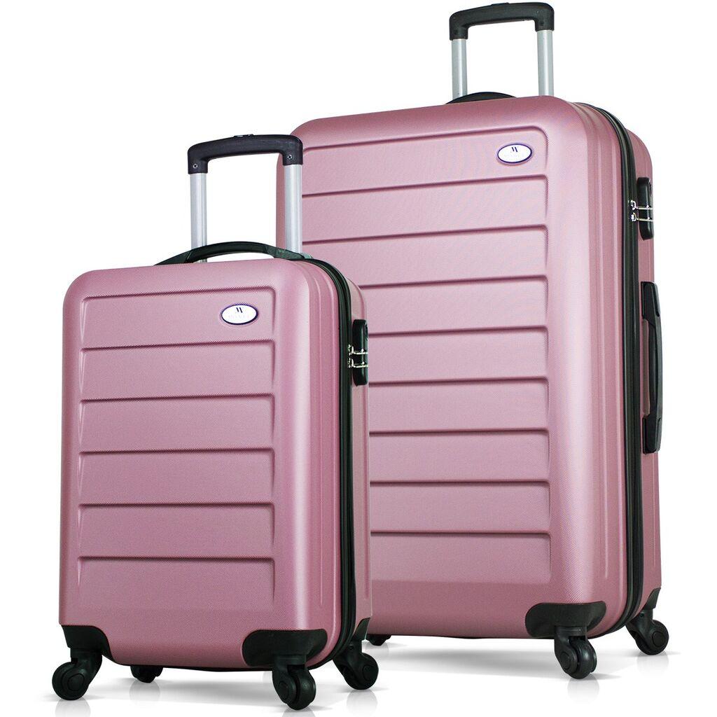 Комплет куфери MyValice 6431, 2 дела, розово злато