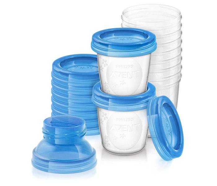 Чаши PHILIPS AVENT со капаци и адаптери, VIA 1602, 10 парчиња