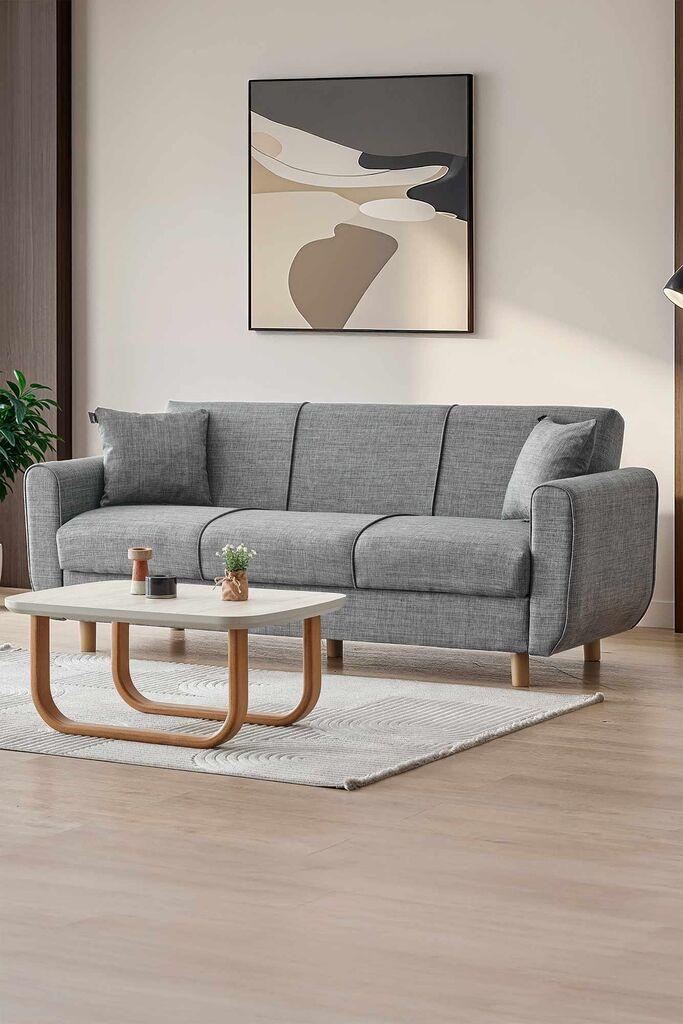 Atelier del Sofa Расклоплива софа Flavia, 214 x 100 x 87 см, сива