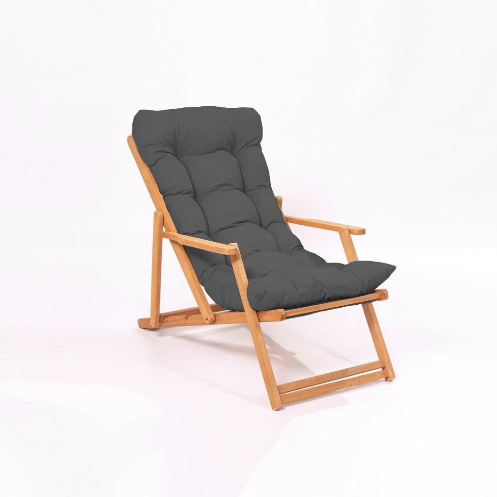 Стол за градина Hanah Home 66x110x48 см сиво-беж