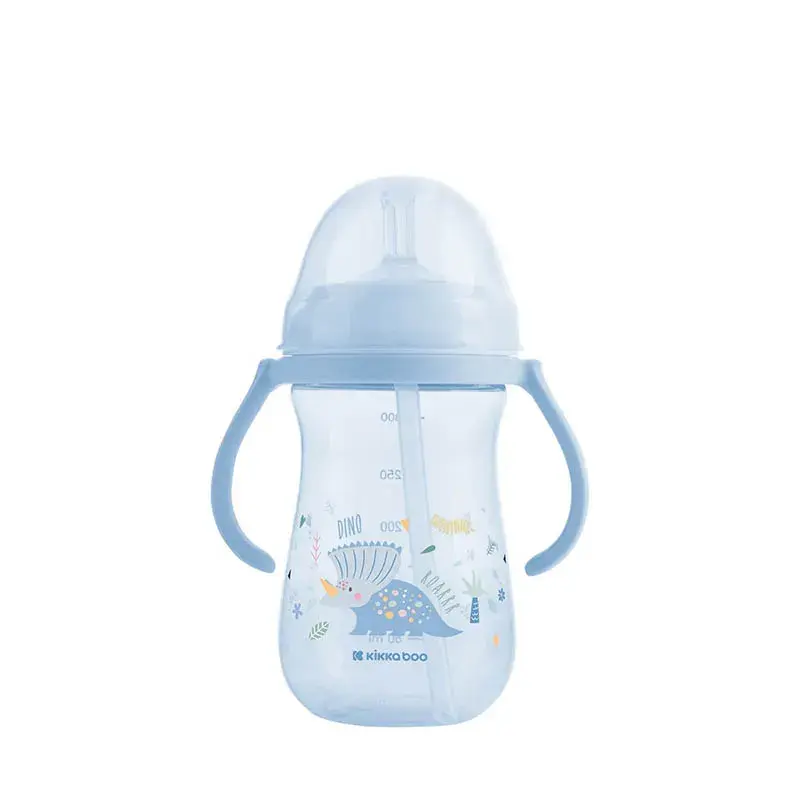Kikka boo Шише Со Цевка Dino World Сино 300ml