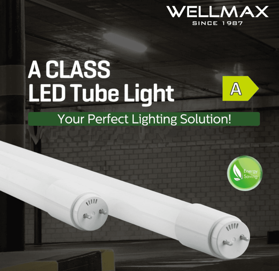 Wellmax -LED Цевка 9W, 6500k, T8 60cm glass
