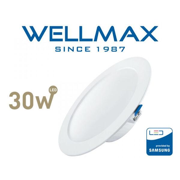 Wellmax -LED Вградна Светилка круг-30W, 4000k