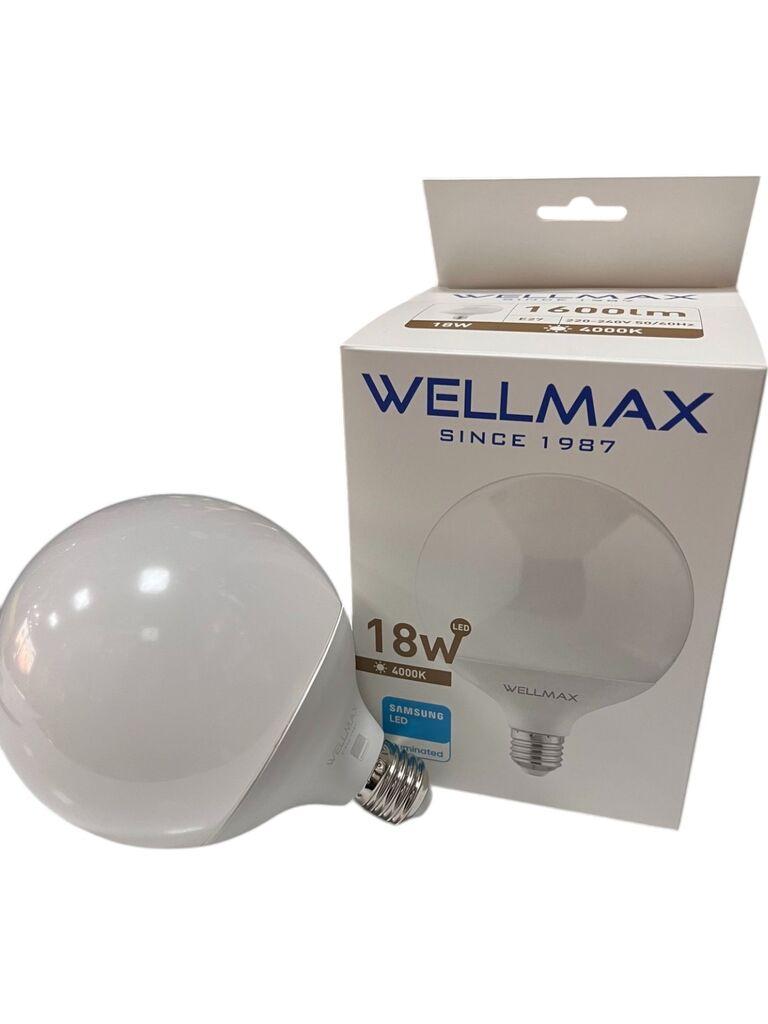 Wellmax -LED Сијалица-G120, E27, 18W, 4000k