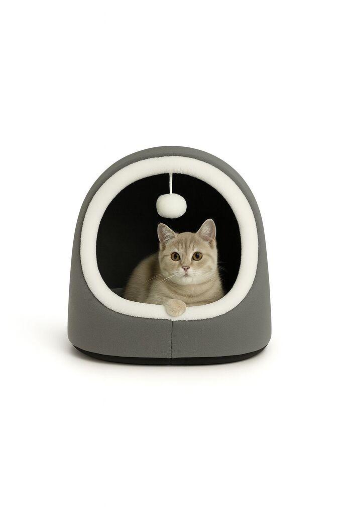 Кревет за мачки „Paws & Whiskers“ Alaska STD, 40 x 35 x 35 см, антрацит