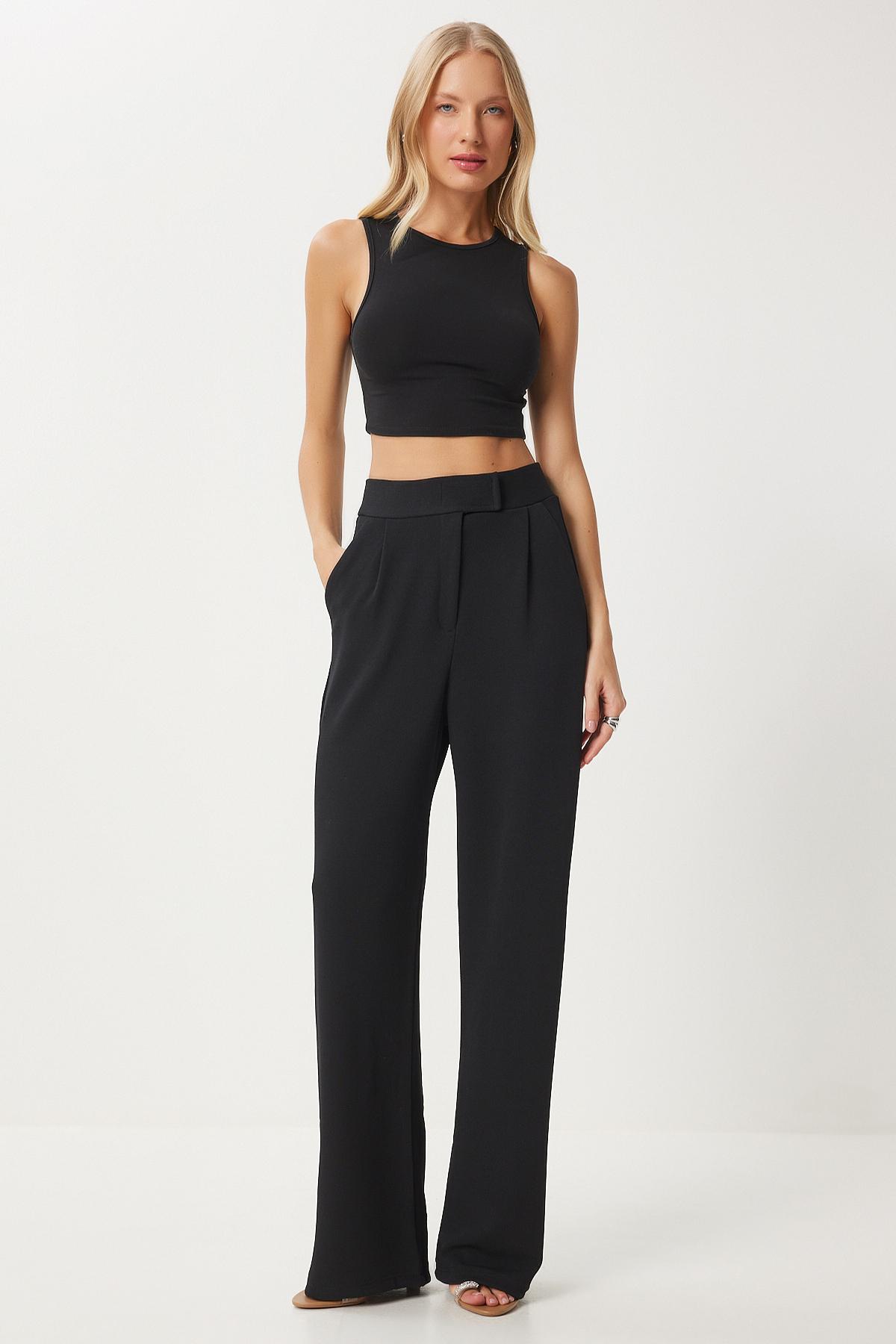 Trendyol Женски Панталони, Црни