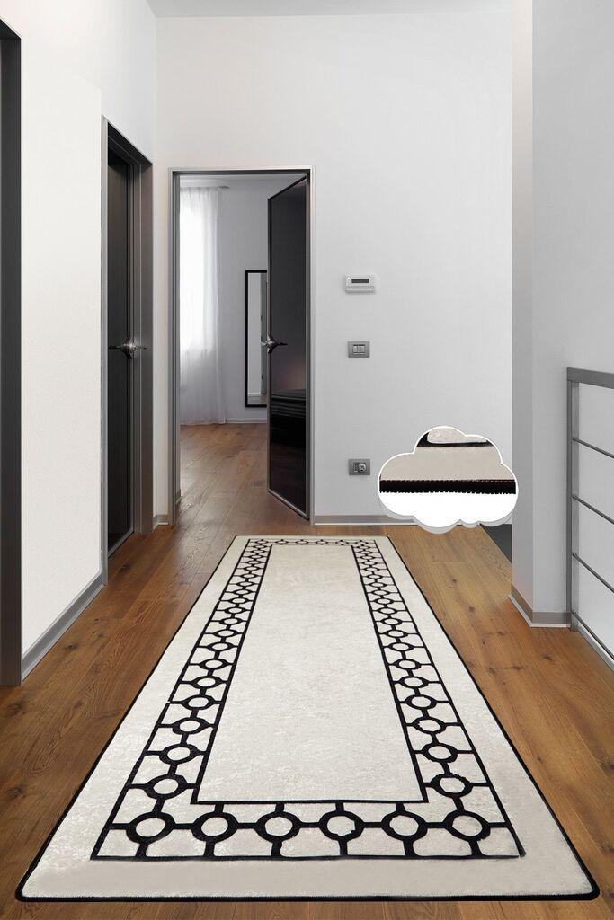 Conceptum Hypnose Carpet Bague, 80x300 cm, бело-црно