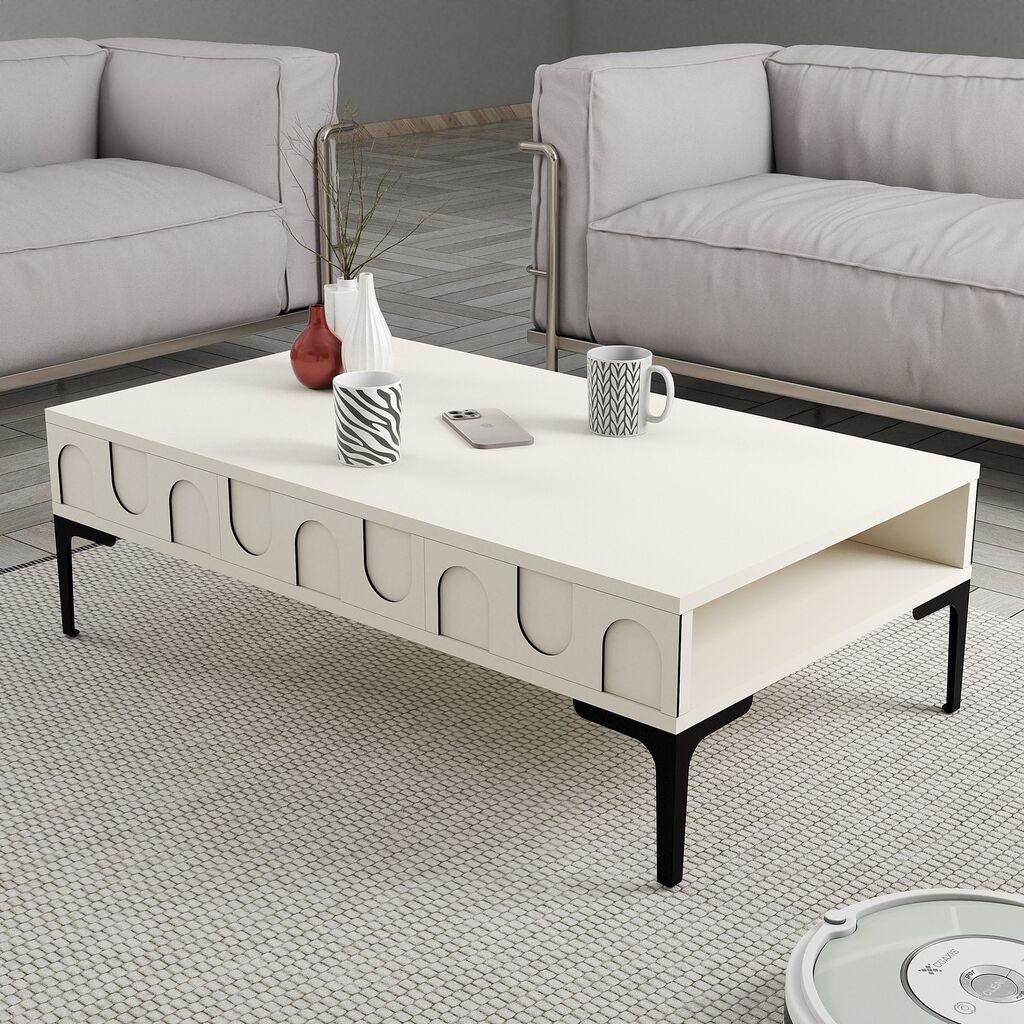 Маса Hanah Home Club Lyon 32, 105x32.6x60 см, крем боја