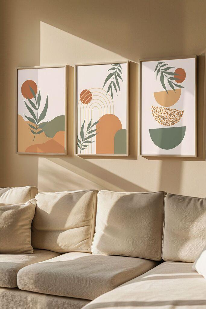 Слика во рамка Wallity Artvmodel21, 33x48 см, 3 дела