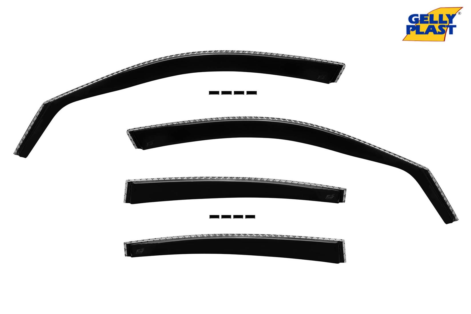 GELLYPLAST Комплет ветробрани Gelly Plast за BMW серија 3 F30 седан 2011-2019, 4 бр., црни